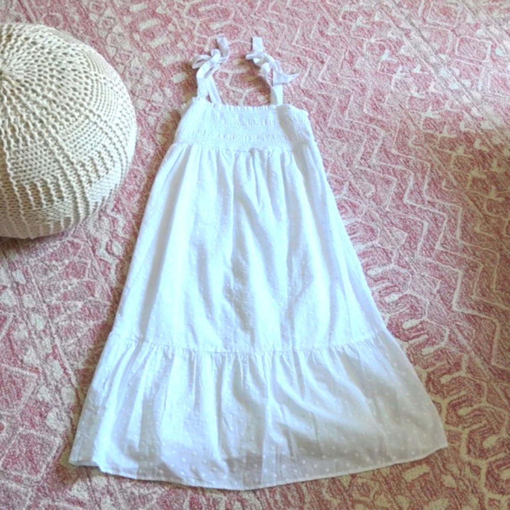 White Sonoma maternity maxi dress size small